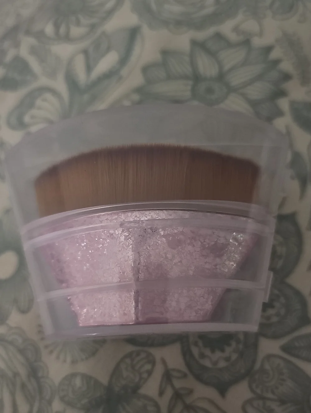 Purple Kabuki Face Brush with Glitter Handle - Women Makeup Brush